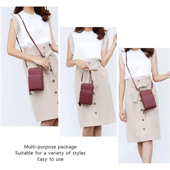 Small Crossbody Cell Phone Purse Women Mini Messenger Shoulder Handbag Wallet - Picture 6 of 7